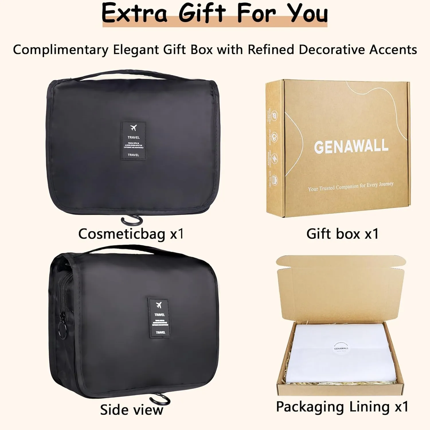 Hanging Toiletry Bag for Women, Waterproof Travel Toiletry Bag Organizer with Multiple Compartments, Foldable Toiletry Bag for Travel Essentials, Large Size Makeup Bag for Toiletries