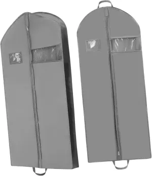 Healifty Foldable Clothing Bag Set 2 Pcs Suit Garment Bags for Travel for Dresses