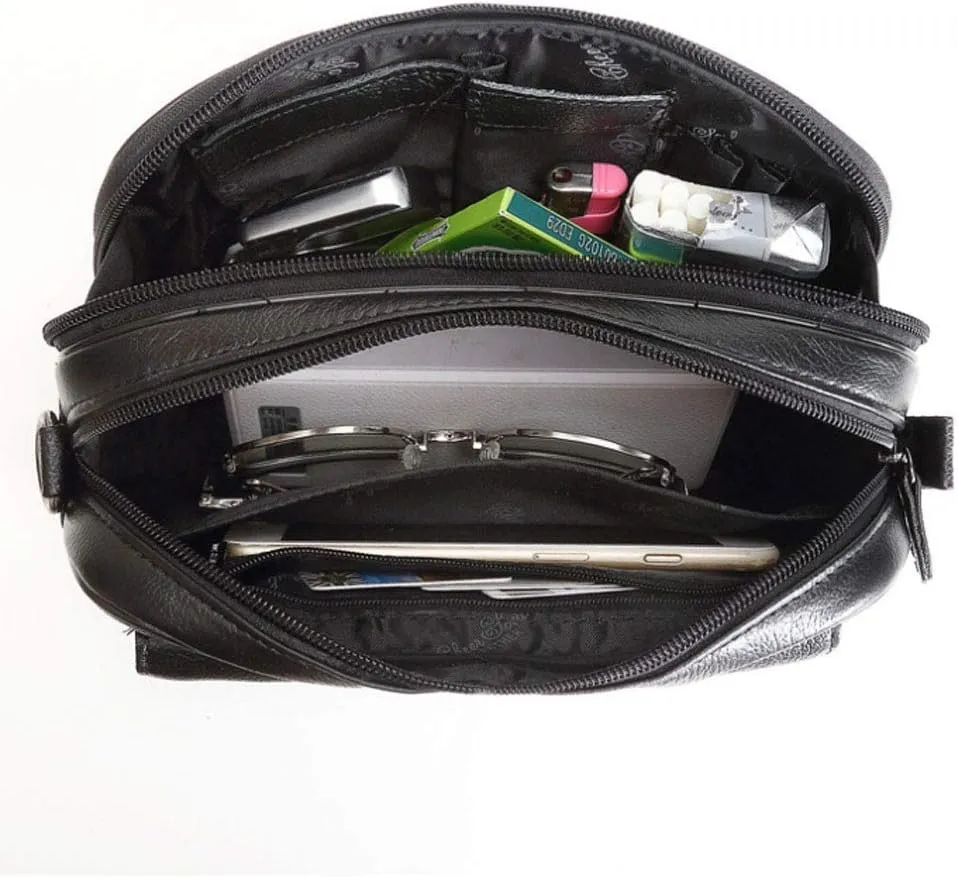 Hebetag Leather Clutch Purse Wallet for Men Organizer Holder Wrist Bag