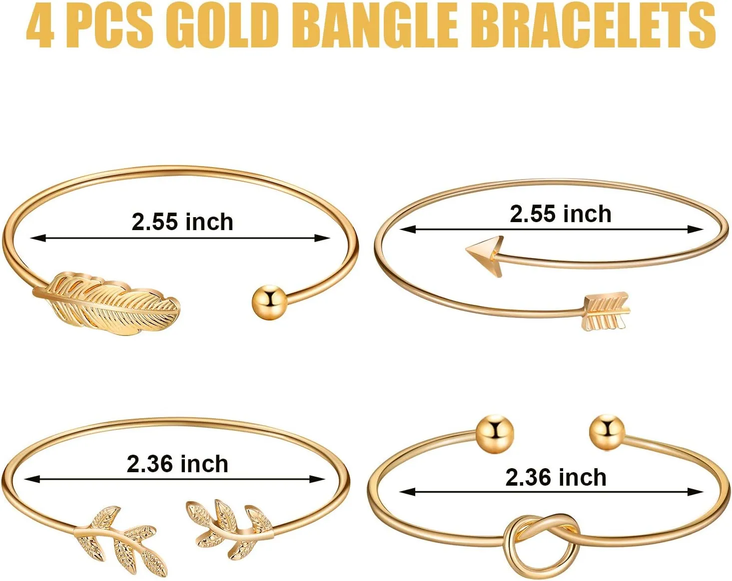 Hicarer Simple Bar Jewelry Set Vertical Bar Necklace Earrings Adjustable Cuff Bracelet for Women
