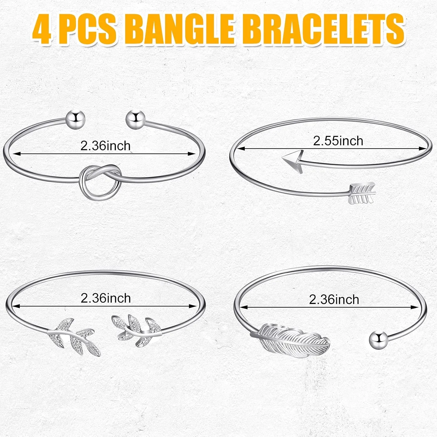 Hicarer Simple Bar Jewelry Set Vertical Bar Necklace Earrings Adjustable Cuff Bracelet for Women
