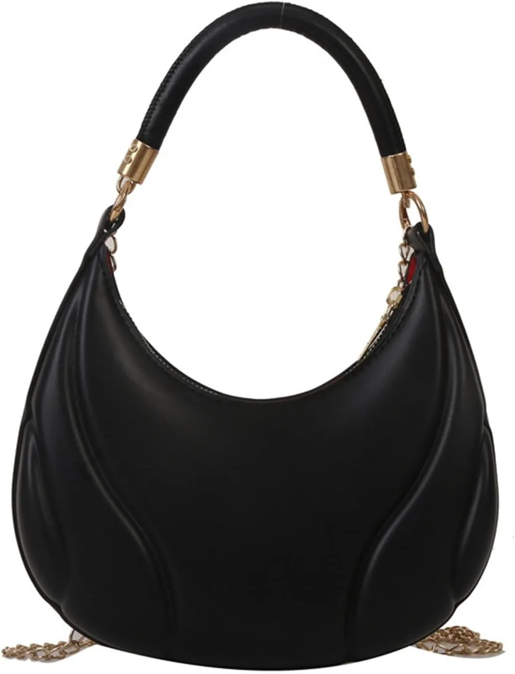 Hobo Crossbody Bags for Women Cute Hobo Tote Handbags Mini Clutch Purses with Zipper Closure Luxury Travel Bag(Black)