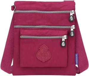 Hobo Crossbody Bags for Women Waterproof Nylon Crossbody Bags for Woman Trendy Carry on Bag for Airplanes Women(Red)