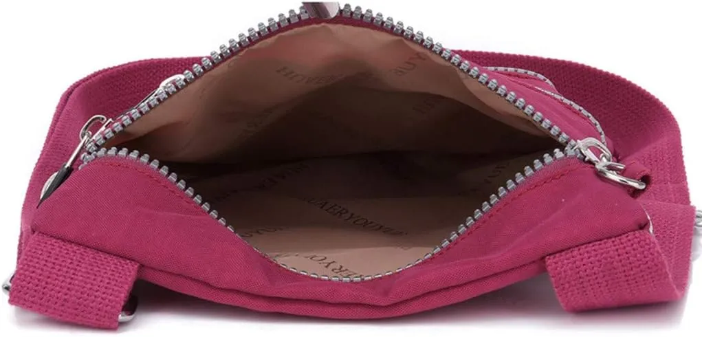 Hobo Crossbody Bags for Women Waterproof Nylon Crossbody Bags for Woman Trendy Carry on Bag for Airplanes Women(Red)