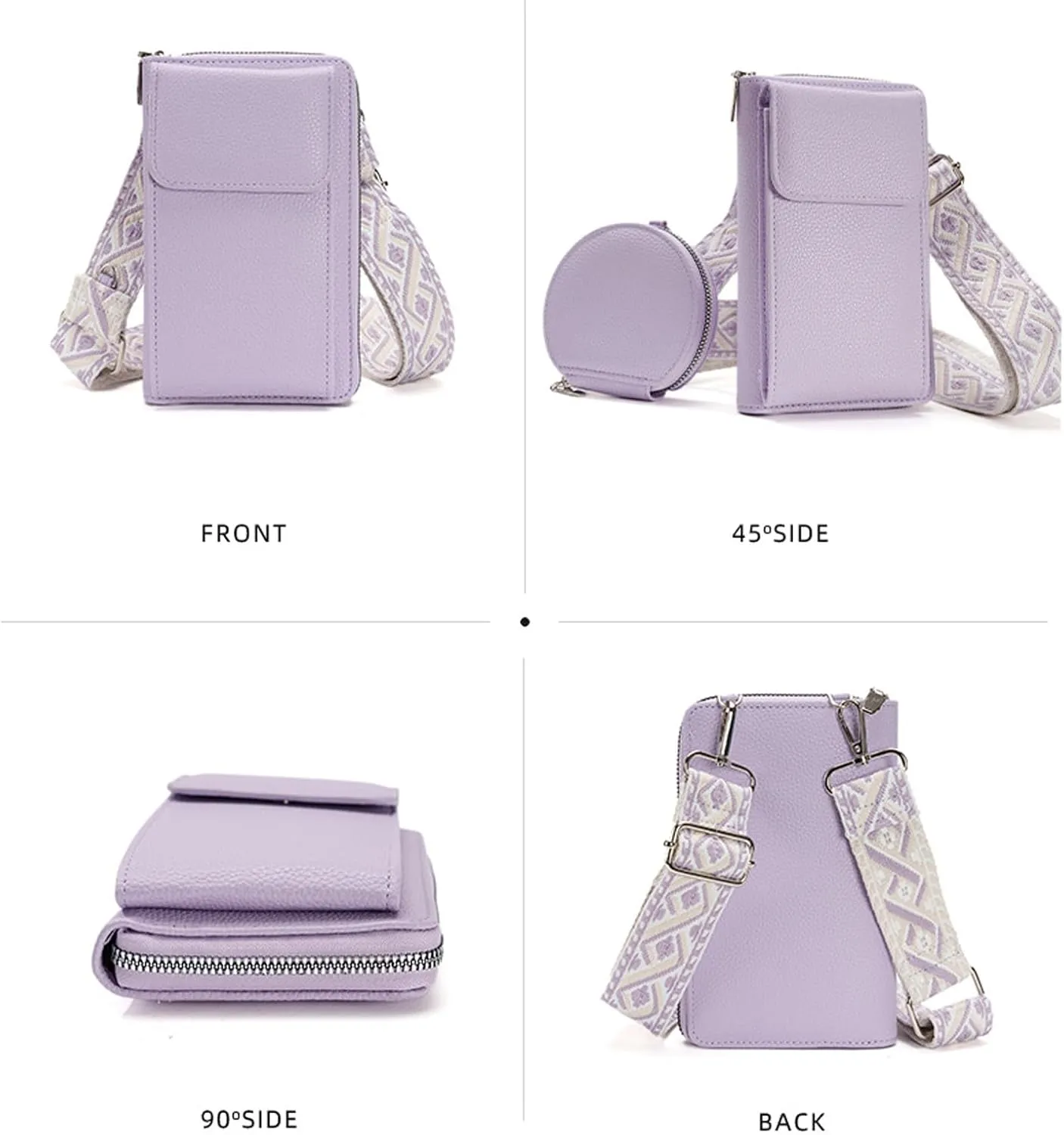 Japanese New Crossbody Bag With Small Design For Women's Shoulder Bag Trendy Phone Bag Mens Bags (Purple, One Size) women's tote handbags