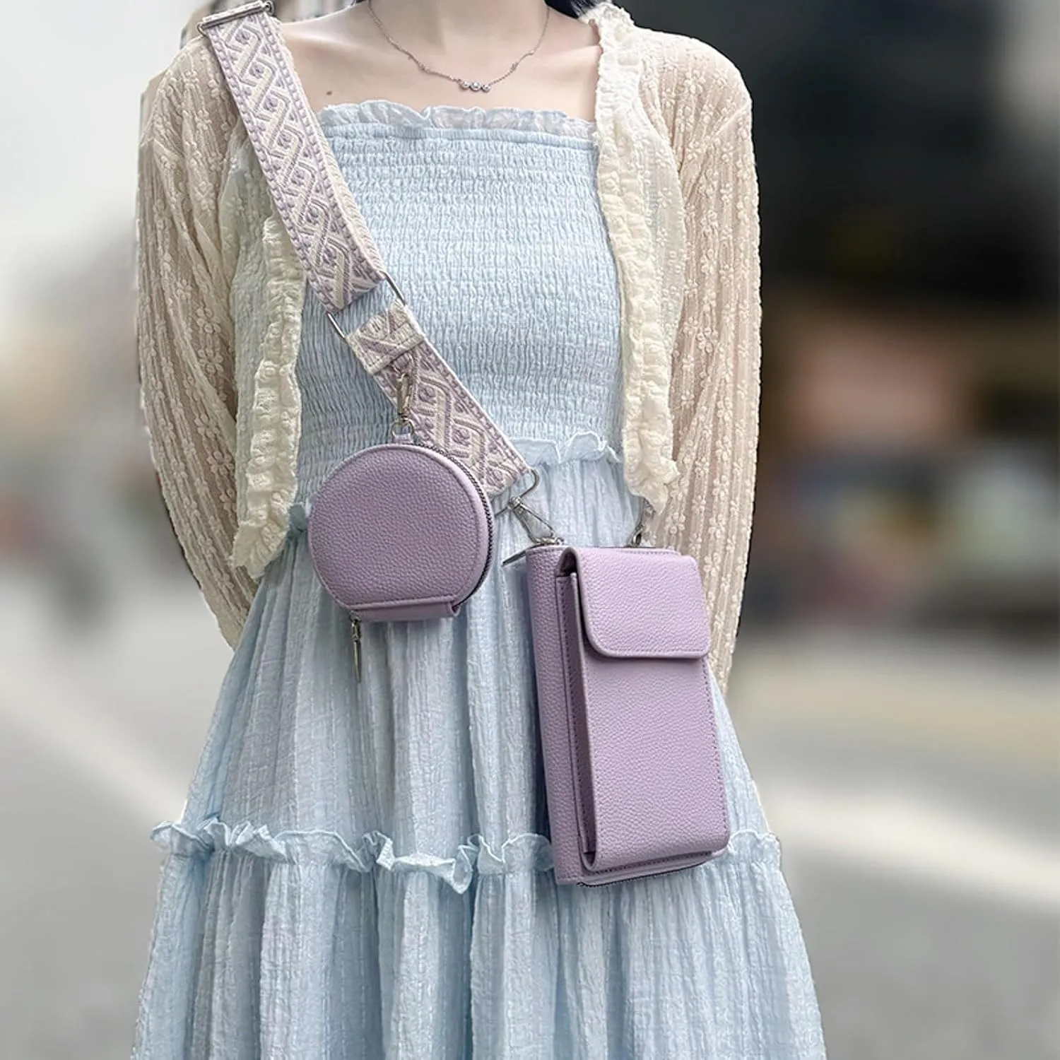 Japanese New Crossbody Bag With Small Design For Women's Shoulder Bag Trendy Phone Bag Mens Bags (Purple, One Size) women's tote handbags