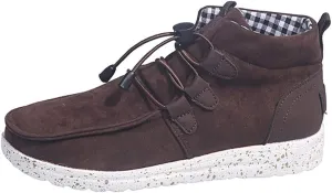 JITUUE Ladies Flat Lace-up Casual Suede Ankle Boots