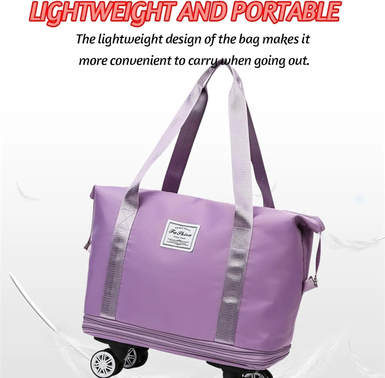 Klarson Expandable Bag With Wheels,Klarson Travel Bag,Klarson Duffle Bag,Foldable Duffle Bag With Wheels,Collapsible Luggage With Wheels,Collapsible Luggage,Foldable Suitcase (Gray)