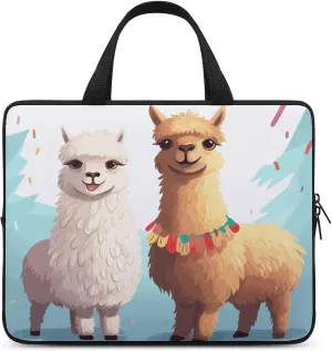 Laptop Bag Ultrathin Alpaca Printing Laptop Carrying Case Portability Messenger Bags For Work Travel