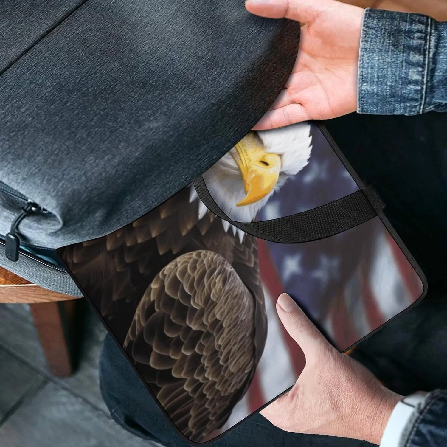 Laptop Bag Ultrathin American Bald Printing Laptop Carrying Case Portability Messenger Bags For Work Travel