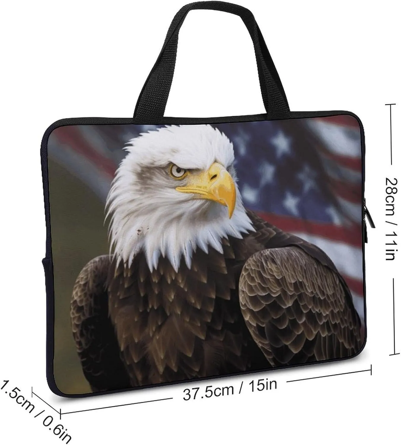 Laptop Bag Ultrathin American Bald Printing Laptop Carrying Case Portability Messenger Bags For Work Travel