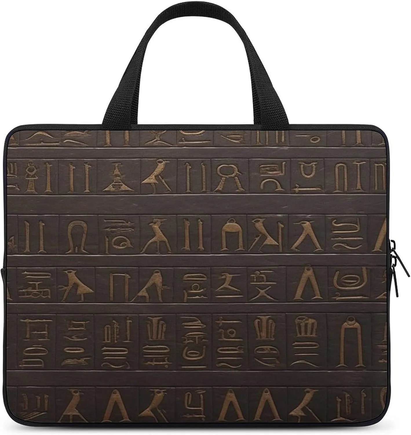 Laptop Bag Ultrathin Ancient Egyptian Hieroglyph Printing Laptop Carrying Case Portability Messenger Bags For Work Travel