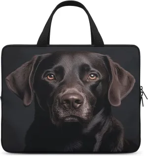 Laptop Bag Ultrathin Black Lab Dog Printing Laptop Carrying Case Portability Messenger Bags For Work Travel