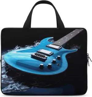 Laptop Bag Ultrathin Blue Guitar Printing Laptop Carrying Case Portability Messenger Bags For Work Travel