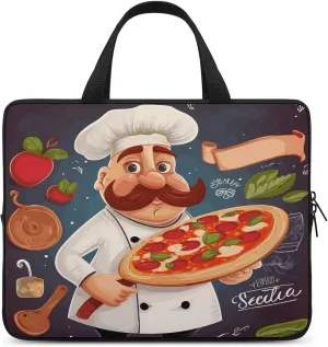 Laptop Bag Ultrathin Chef Pizza Printing Laptop Carrying Case Portability Messenger Bags For Work Travel