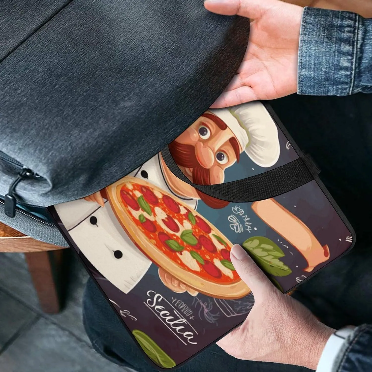 Laptop Bag Ultrathin Chef Pizza Printing Laptop Carrying Case Portability Messenger Bags For Work Travel