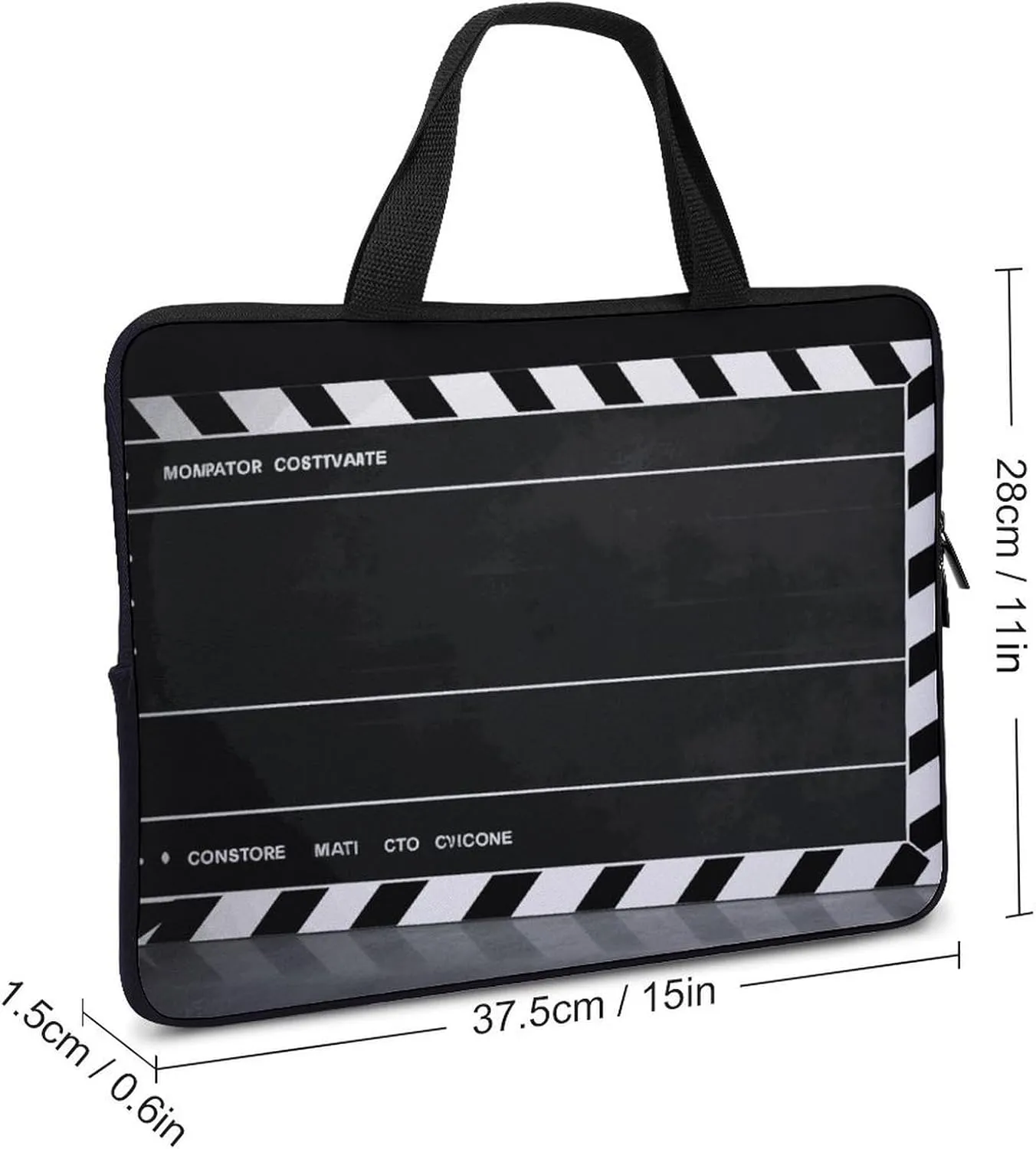 Laptop Bag Ultrathin Classic Movie Clapboard Black Printing Laptop Carrying Case Portability Messenger Bags For Work Travel