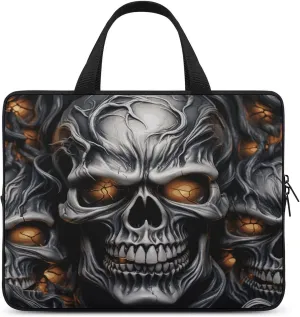 Laptop Bag Ultrathin Cool Evil Skull Printing Laptop Carrying Case Portability Messenger Bags For Work Travel