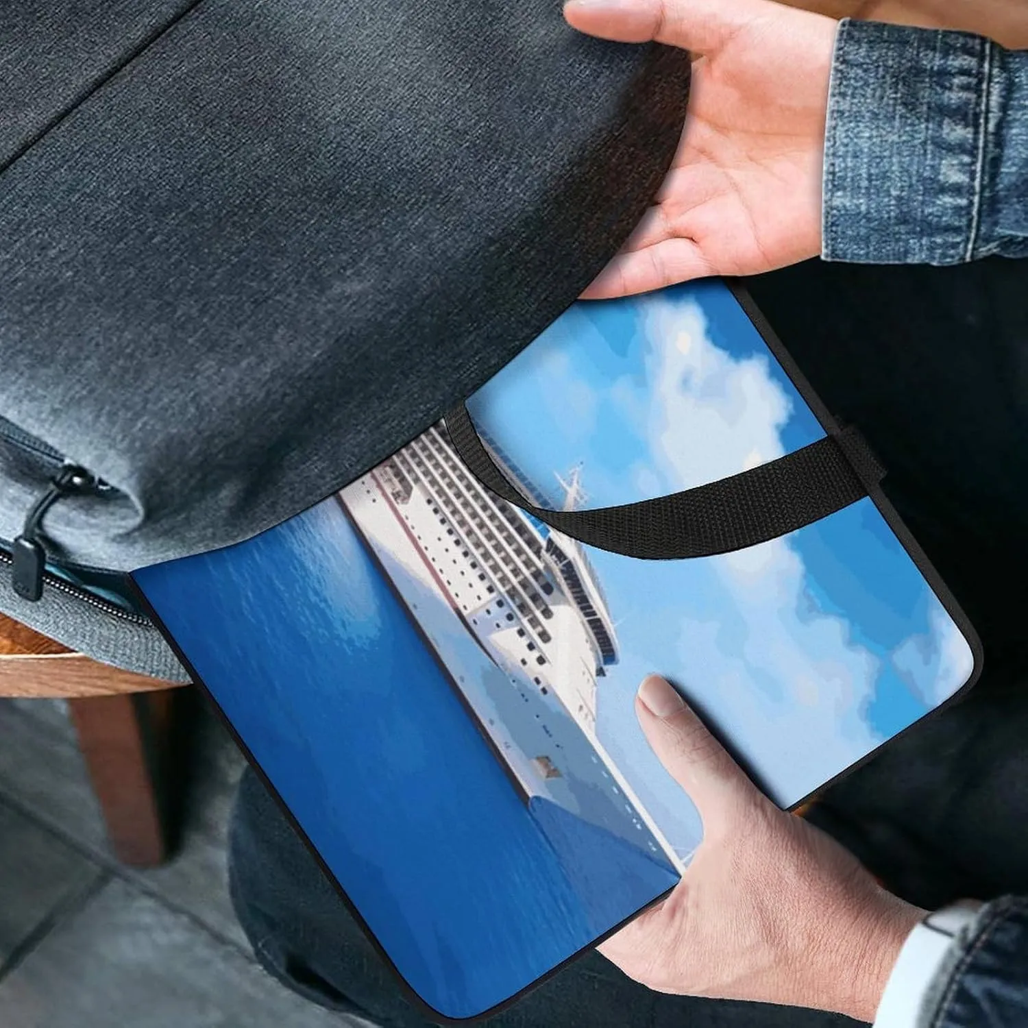 Laptop Bag Ultrathin Cruise Ship Printing Laptop Carrying Case Portability Messenger Bags For Work Travel