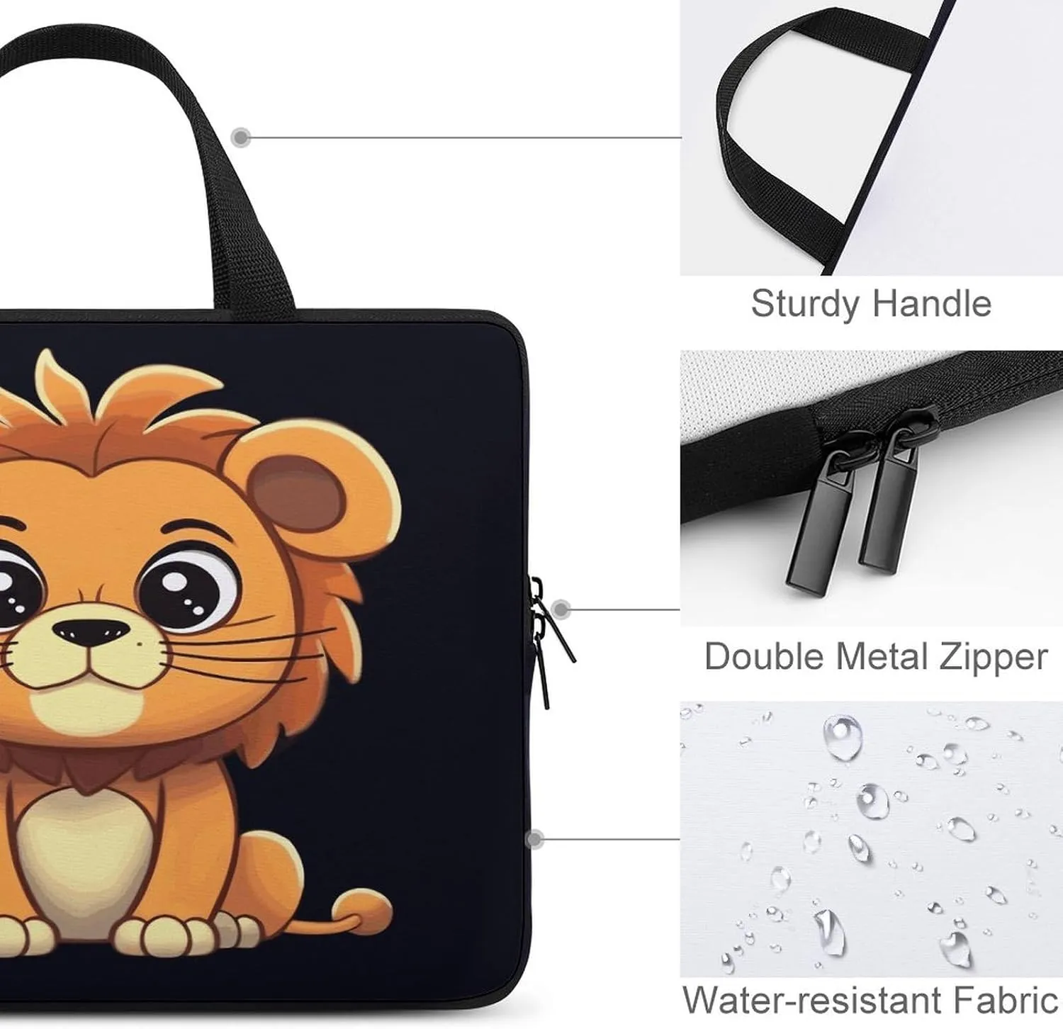 Laptop Bag Ultrathin Cute Cartoon Printing Laptop Carrying Case Portability Messenger Bags For Work Travel