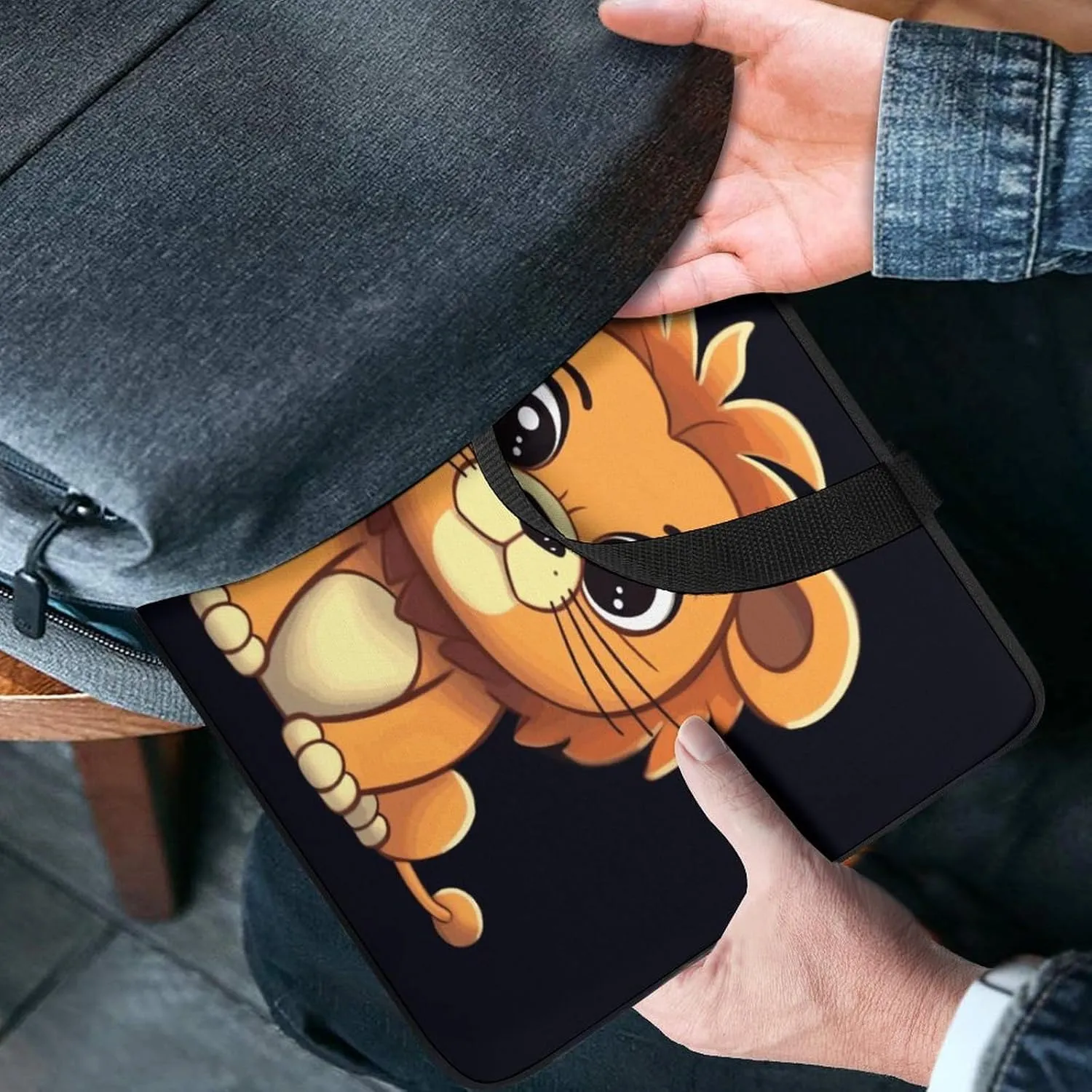 Laptop Bag Ultrathin Cute Cartoon Printing Laptop Carrying Case Portability Messenger Bags For Work Travel