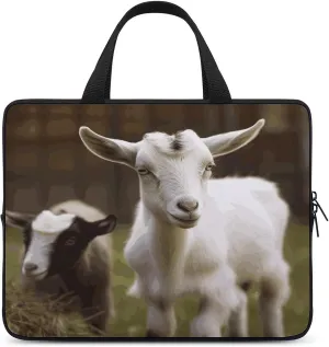 Laptop Bag Ultrathin Cute Goat Printing Laptop Carrying Case Portability Messenger Bags For Work Travel