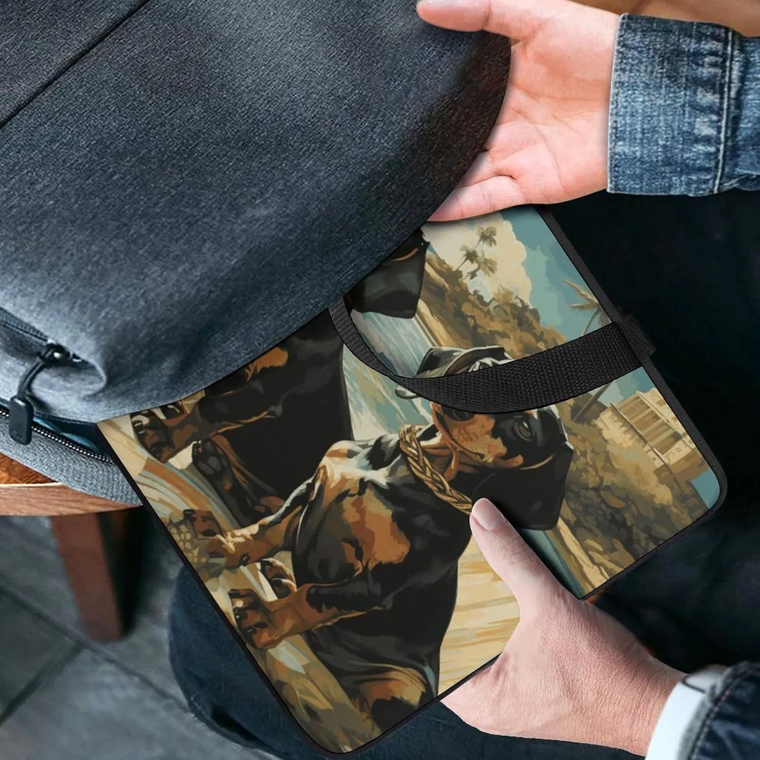 Laptop Bag Ultrathin Dachshund Dog Bento Printing Laptop Carrying Case Portability Messenger Bags For Work Travel