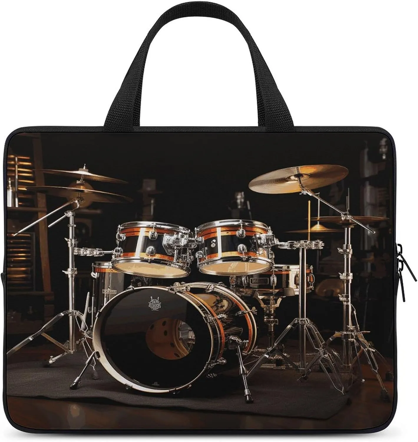 Laptop Bag Ultrathin Drum Set Printing Laptop Carrying Case Portability Messenger Bags For Work Travel