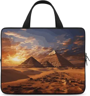 Laptop Bag Ultrathin Egyptian Pyramids Printing Laptop Carrying Case Portability Messenger Bags For Work Travel