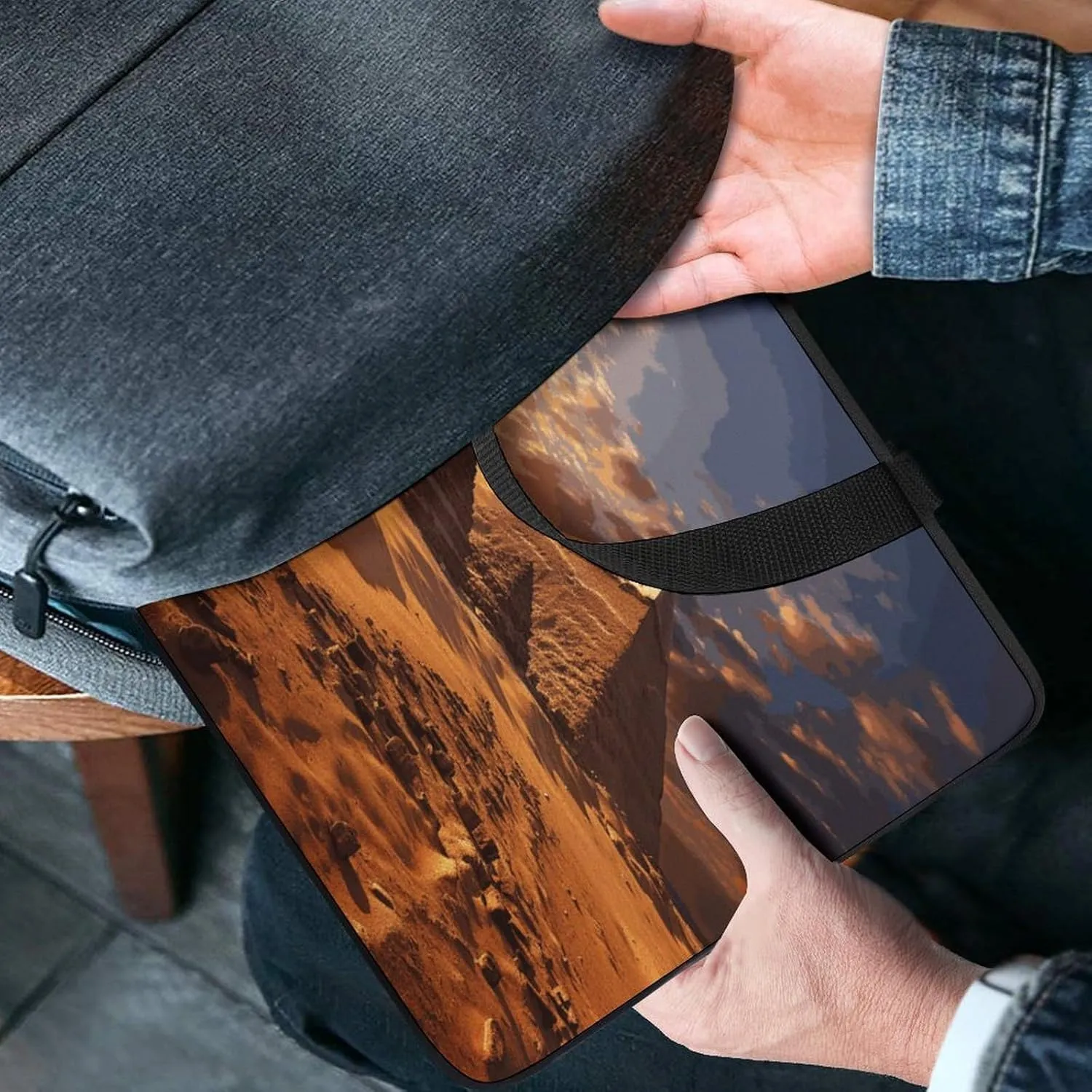 Laptop Bag Ultrathin Egyptian Pyramids Printing Laptop Carrying Case Portability Messenger Bags For Work Travel