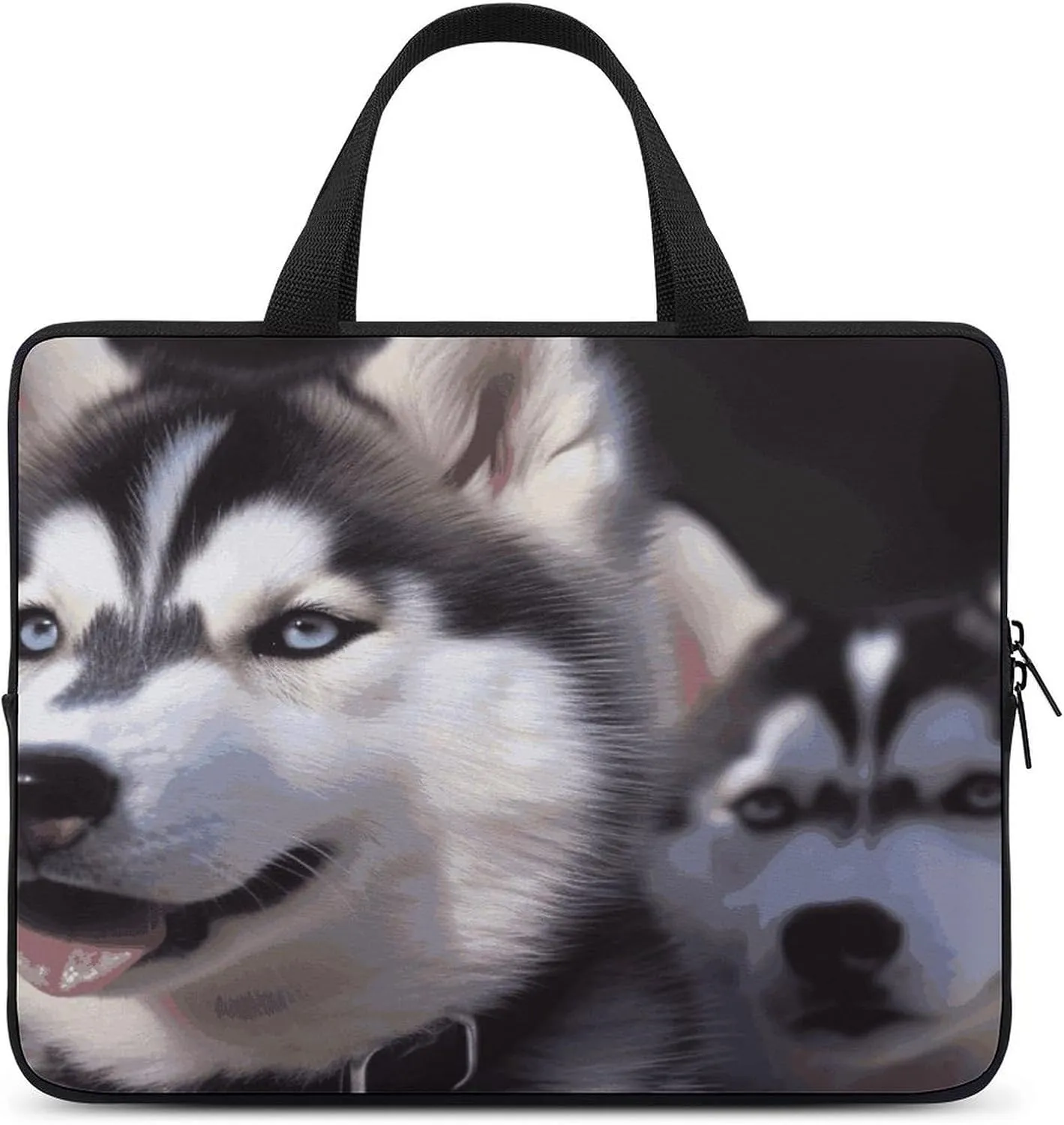 Laptop Bag Ultrathin Husky Dog Printing Laptop Carrying Case Portability Messenger Bags For Work Travel