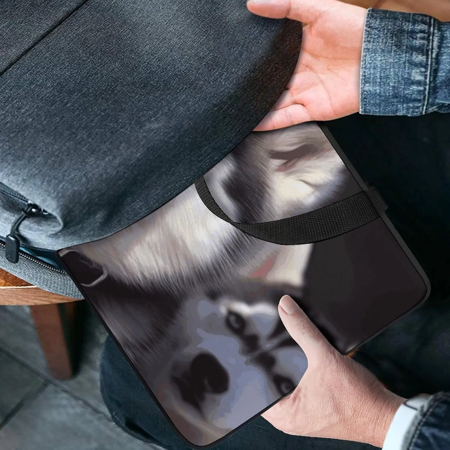 Laptop Bag Ultrathin Husky Dog Printing Laptop Carrying Case Portability Messenger Bags For Work Travel