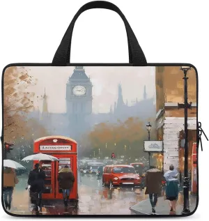 Laptop Bag Ultrathin London Printing Laptop Carrying Case Portability Messenger Bags For Work Travel