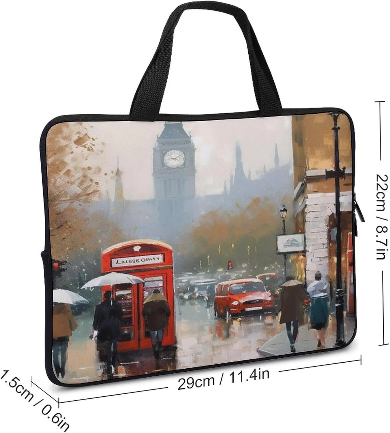 Laptop Bag Ultrathin London Printing Laptop Carrying Case Portability Messenger Bags For Work Travel
