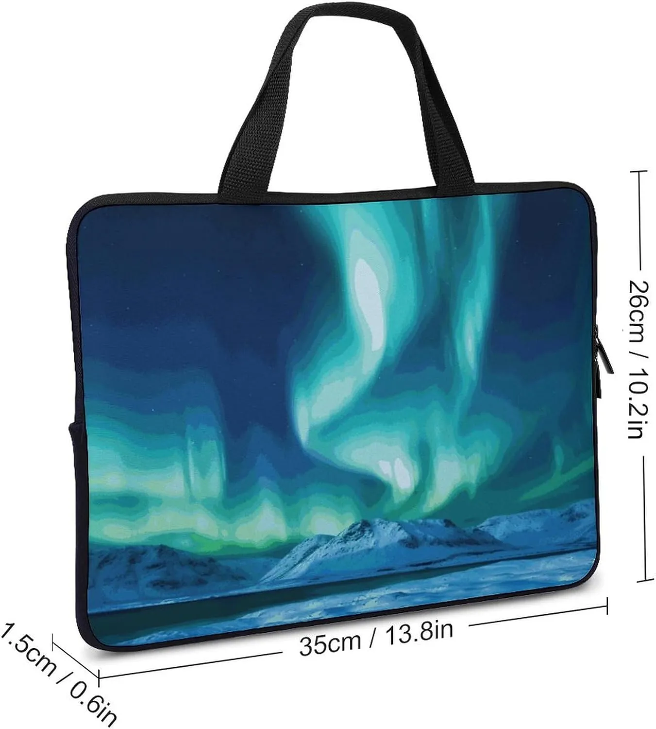 Laptop Bag Ultrathin Northern Lights Printing Laptop Carrying Case Portability Messenger Bags For Work Travel