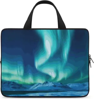 Laptop Bag Ultrathin Northern Lights Printing Laptop Carrying Case Portability Messenger Bags For Work Travel