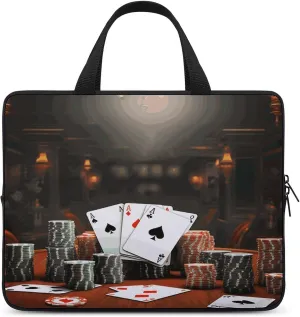 Laptop Bag Ultrathin Poker Tournament Printing Laptop Carrying Case Portability Messenger Bags For Work Travel