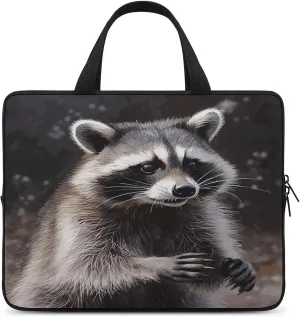 Laptop Bag Ultrathin Raccoon Printing Laptop Carrying Case Portability Messenger Bags For Work Travel