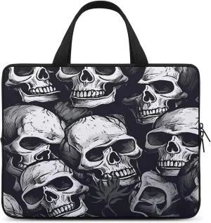 Laptop Bag Ultrathin Skulls Pattern1 Printing Laptop Carrying Case Portability Messenger Bags For Work Travel