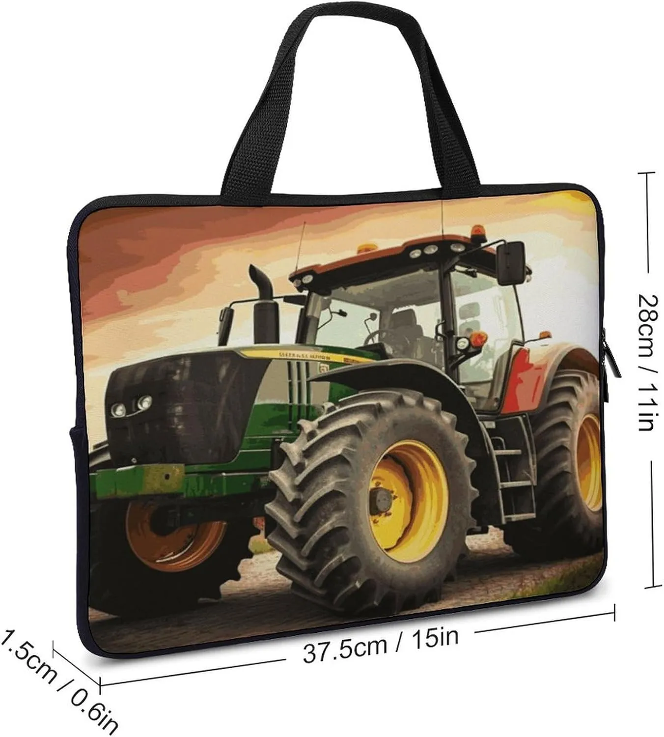 Laptop Bag Ultrathin Tractor Theme Printing Laptop Carrying Case Portability Messenger Bags For Work Travel