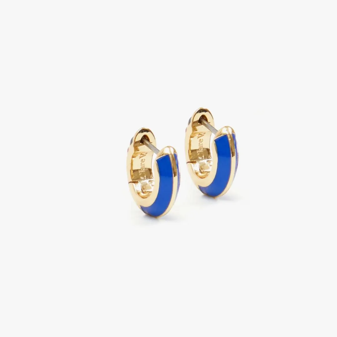 Le Huggie Earrings (Gold   Bright Cobalt)