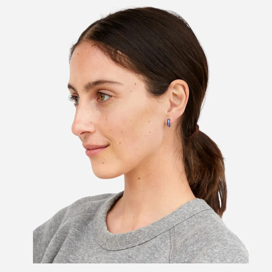 Le Huggie Earrings (Gold   Bright Cobalt)