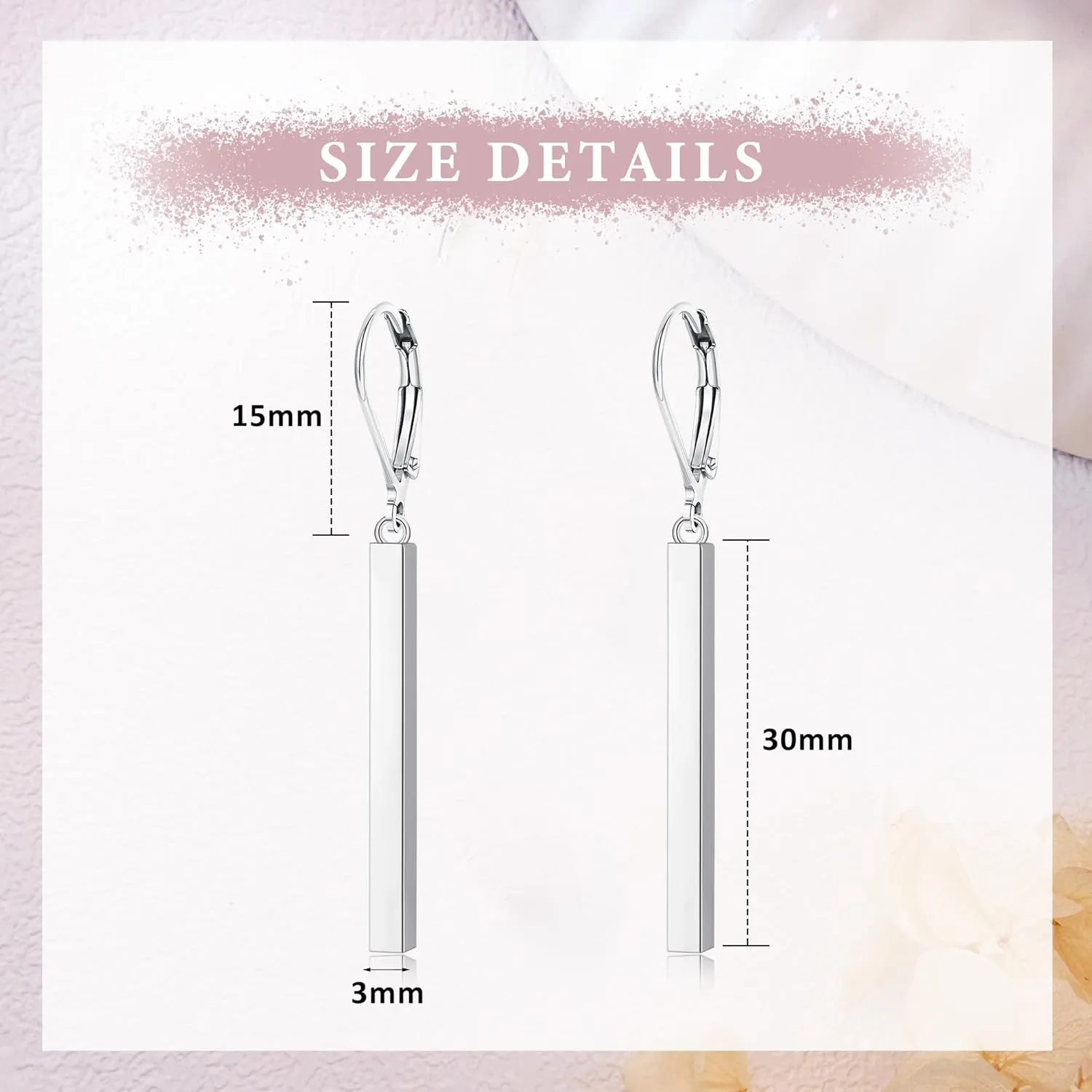 Leverback Earrings Dangle Earrings for Women Dangly Earrings Anniversary Birthday Gifts for Women