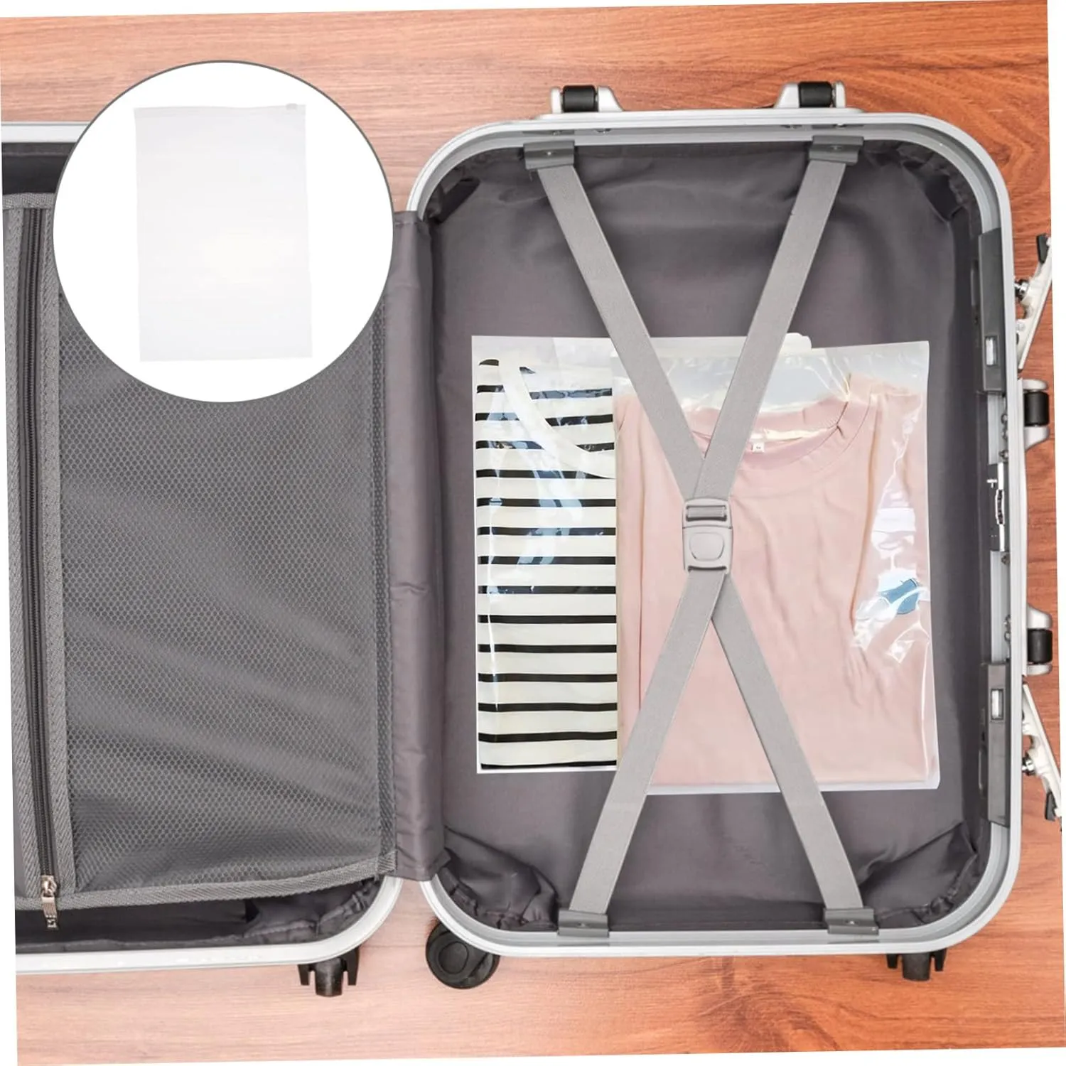 LIFKOME 2sets Organizer Bags for Travel Sealed Moving Bags Drawstring Garment Storage Sub 100pcs*2