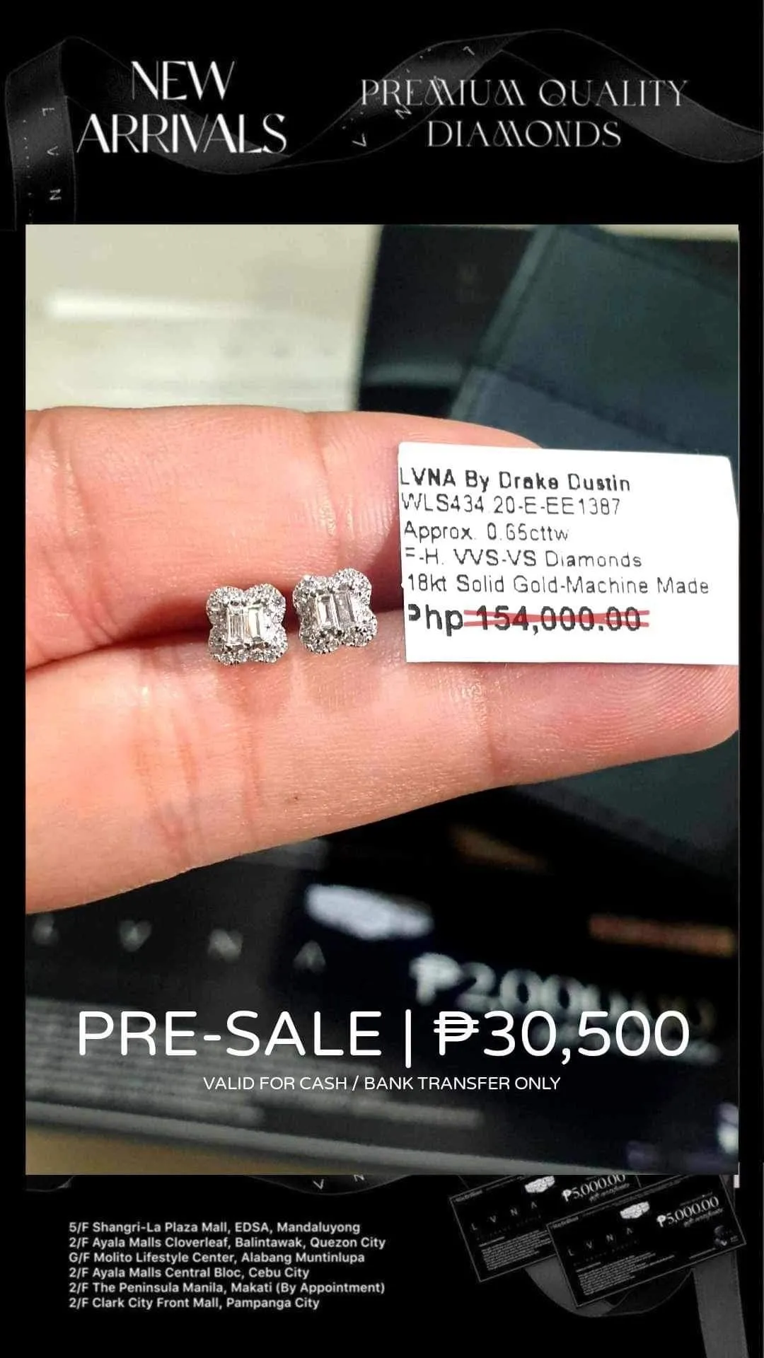 #LVNA2024 | Classic Clover Diamond Stud Earrings 18kt