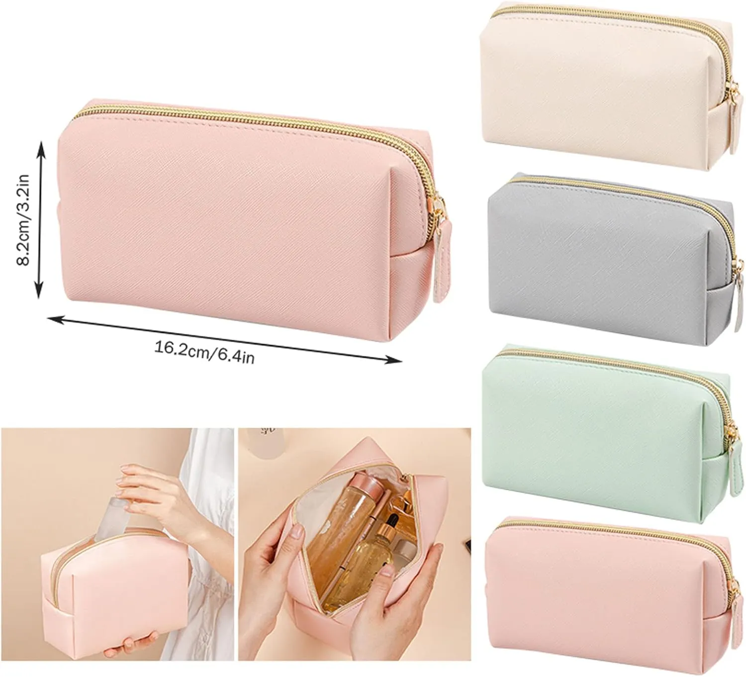 Makeup Bags for Women 2025 New PU Leather Large Capacity Portable Waterproof Travel Makeup Bag,Toiletry Bag,Cosmetic Bags,Cute Makeup Bag for Women Girls Gifts Daughter