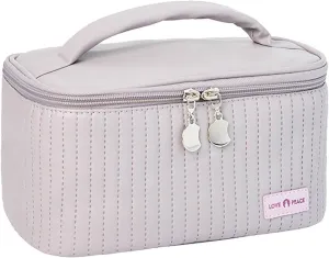 Makeup Bags for Women 2025 New Upgrade Waterproof Portable PU Leather Large Capacity Small Makeup Pouch,Travel Toiletry Bag,Small Cosmetic Bag,Makeup Bag Organizer for Gifts Women Daughter Girls