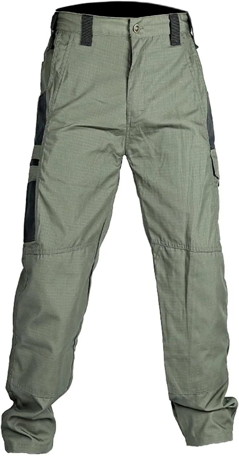 Men Cargo Pants Waterproof Stretch Multi Pocket Relaxed Fit Tactical Pants Lightweight Ripstop Flex Baggy Hiking Pant