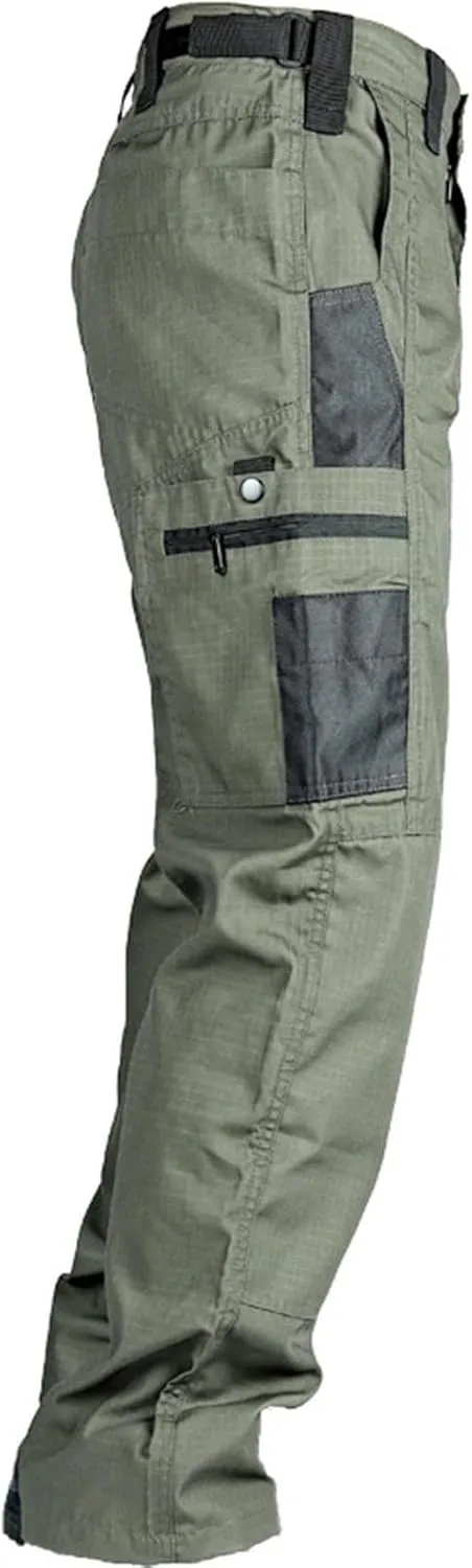 Men Cargo Pants Waterproof Stretch Multi Pocket Relaxed Fit Tactical Pants Lightweight Ripstop Flex Baggy Hiking Pant
