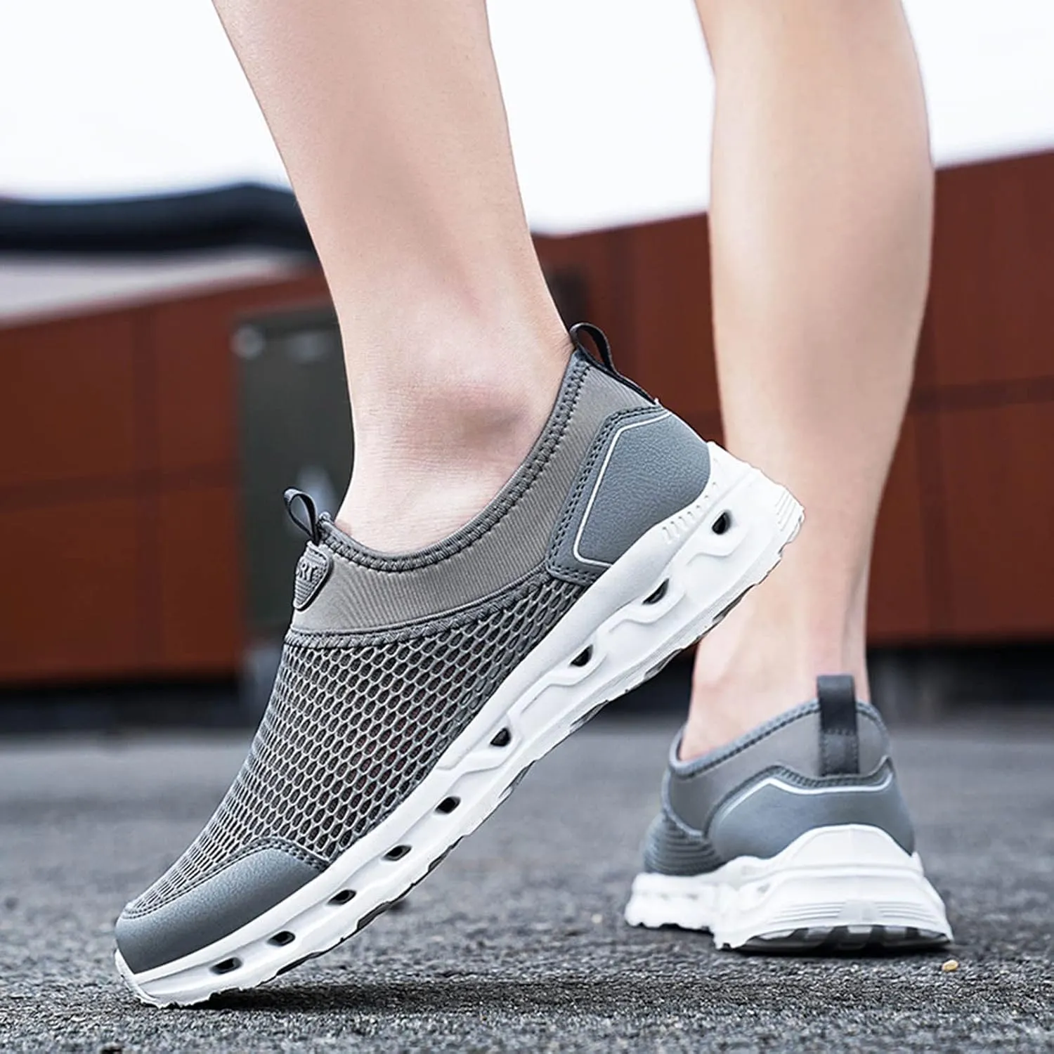 Mens Athletic Shoes Men's Fashion Sneakers Tennis Shoe for Men Slip on Shoe for Men Sport Mesh Sneaker